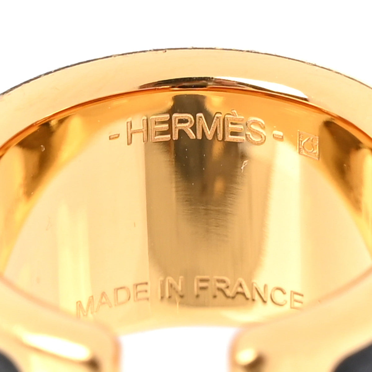 Madame Calfskin Large Olympe Ring XS Black