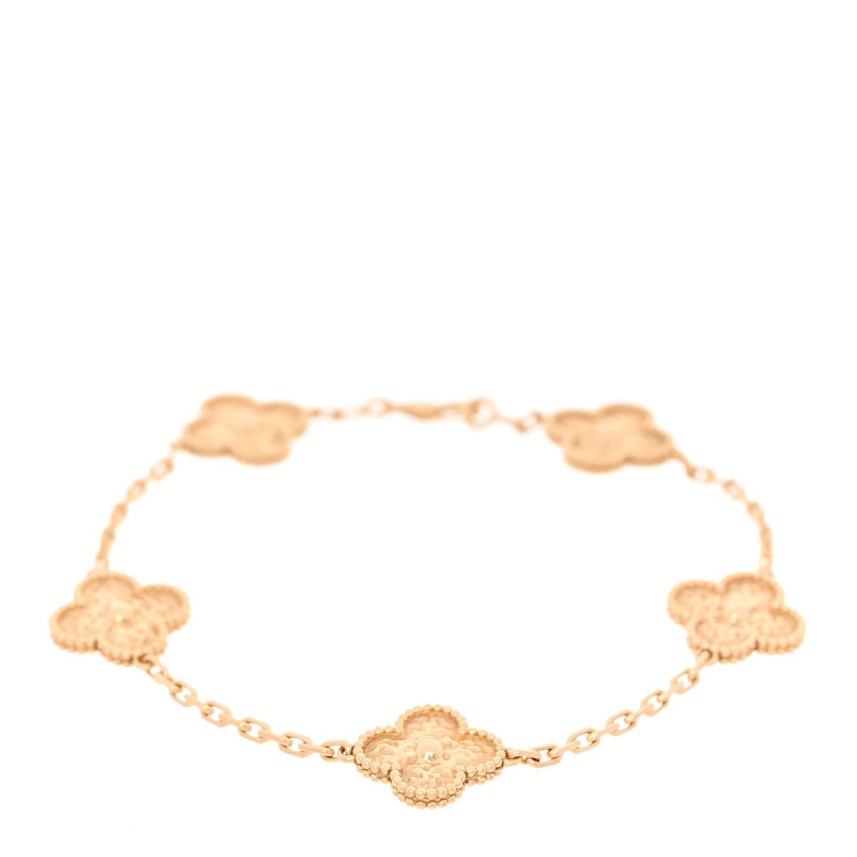 18K Yellow Gold 5 Motifs Vintage Alhambra Bracelet