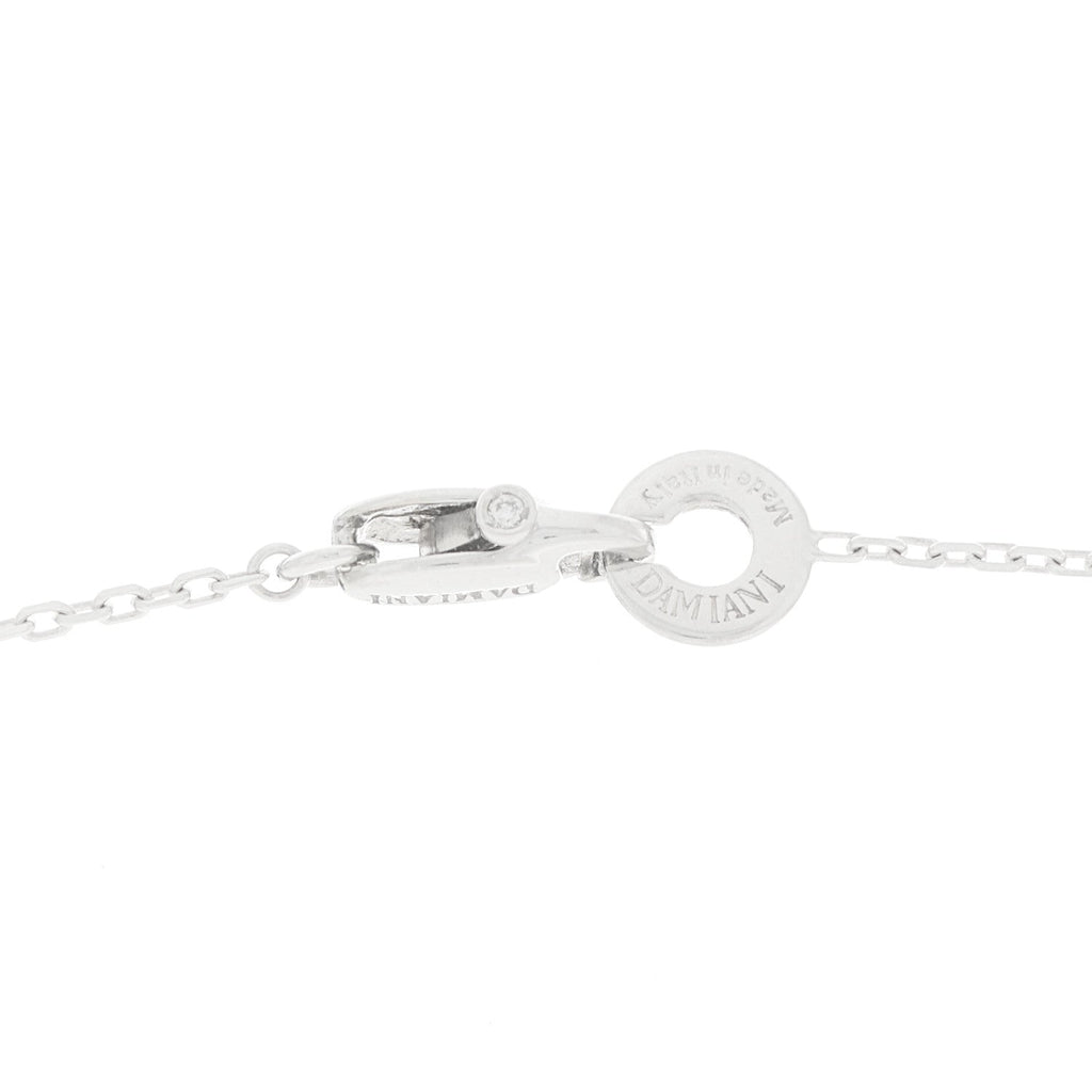 18K White Gold Diamond Orbital Pendant Necklace