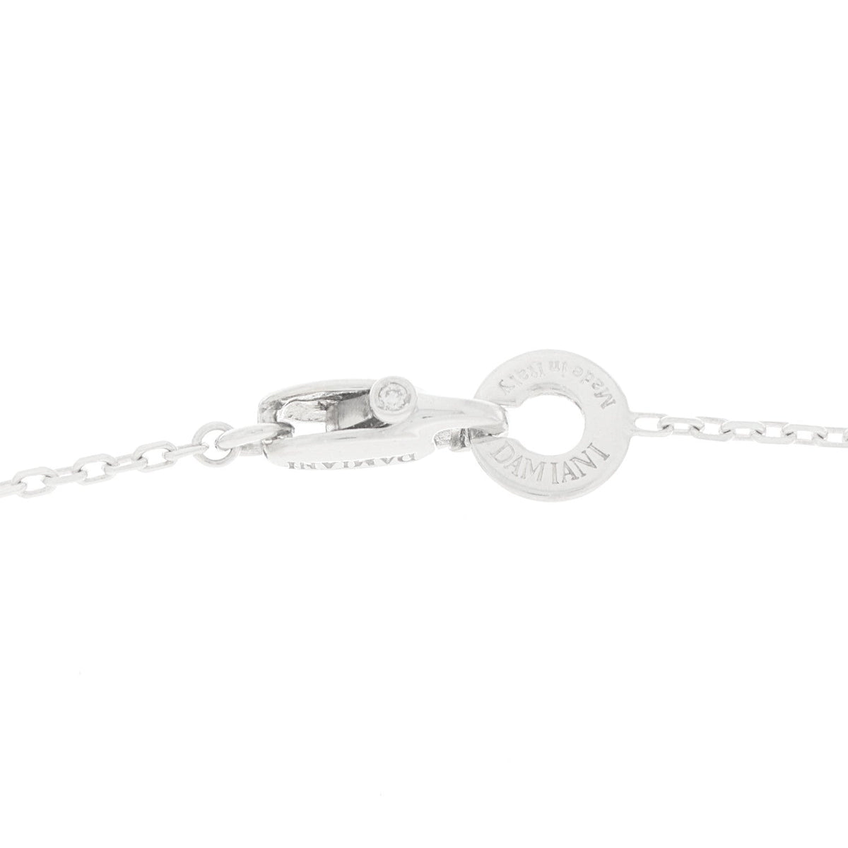 18K White Gold Diamond Orbital Pendant Necklace