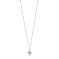 Metal Heart Necklace Silver