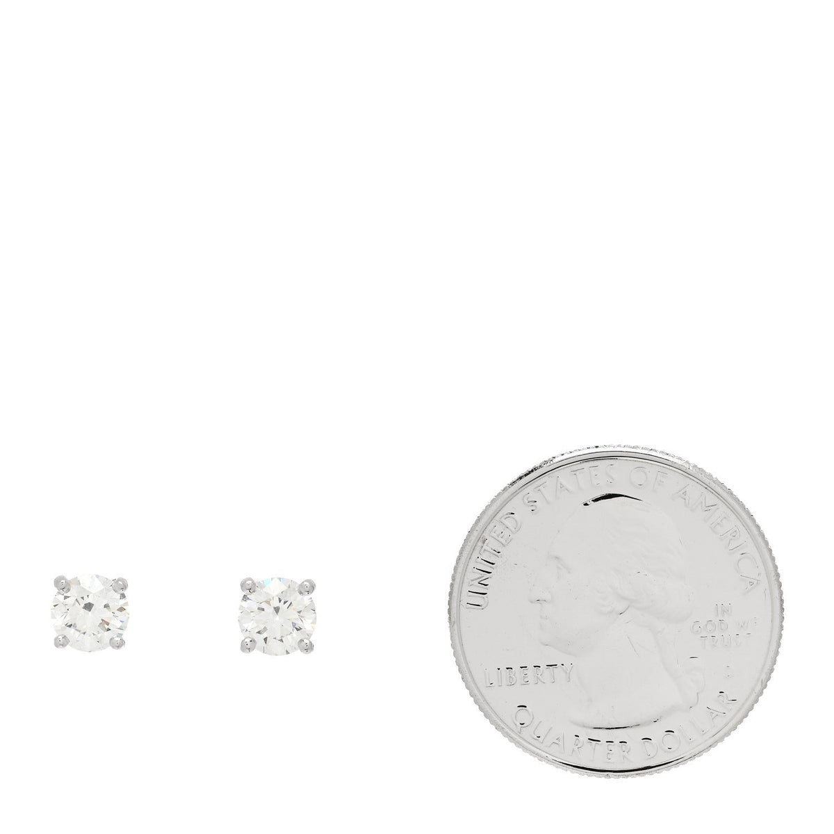 Platinum Diamond 1.42ctw Round Solitaire Earrings