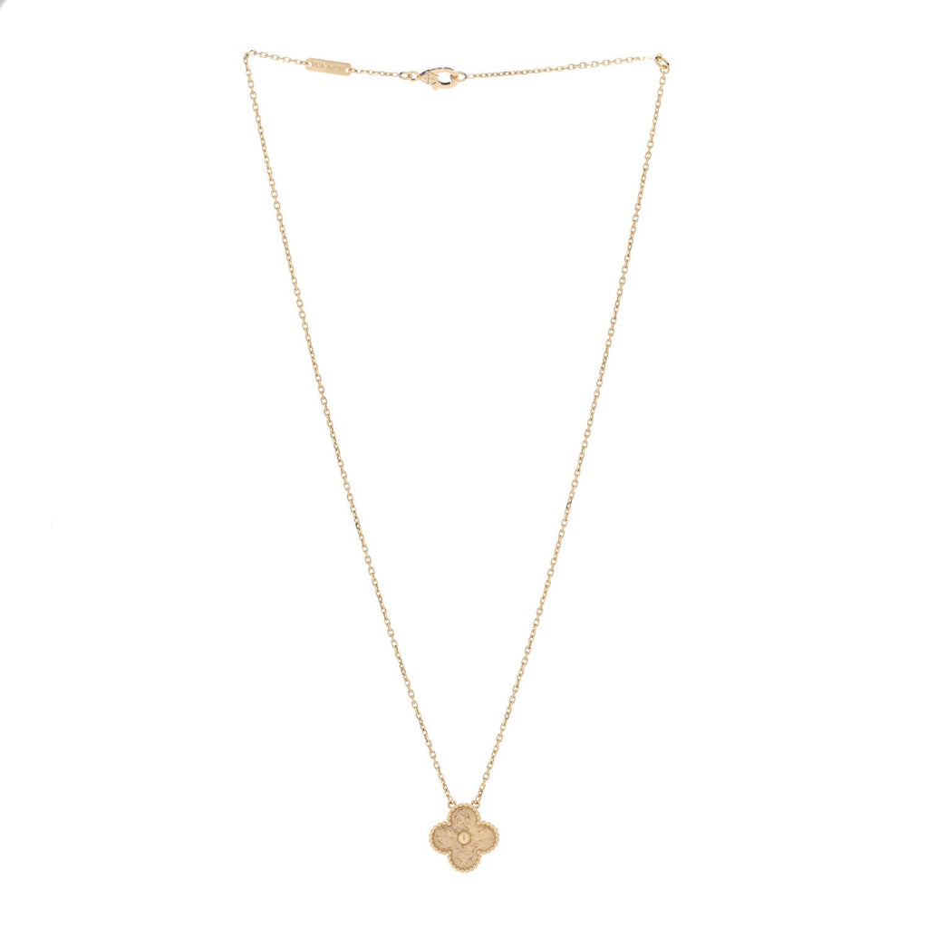 18K Yellow Gold Vintage Alhambra Pendant Necklace
