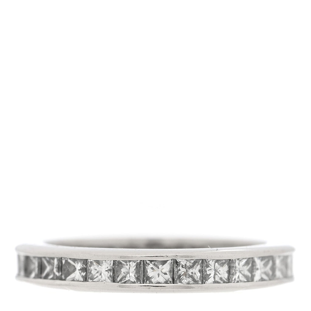 Platinum Diamond Channel Set Princess Wedding Band Ring 46 3.75