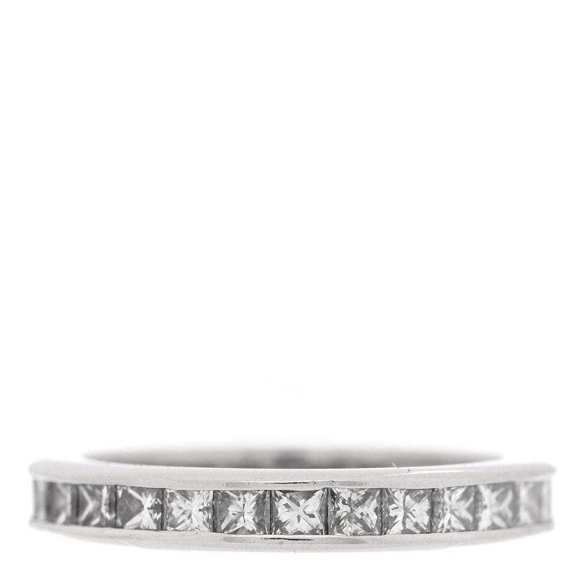 Platinum Diamond Channel Set Princess Wedding Band Ring 46 3.75