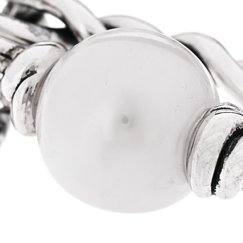 Sterling Silver Pearl Continuance Four-Row Chain Bracelet