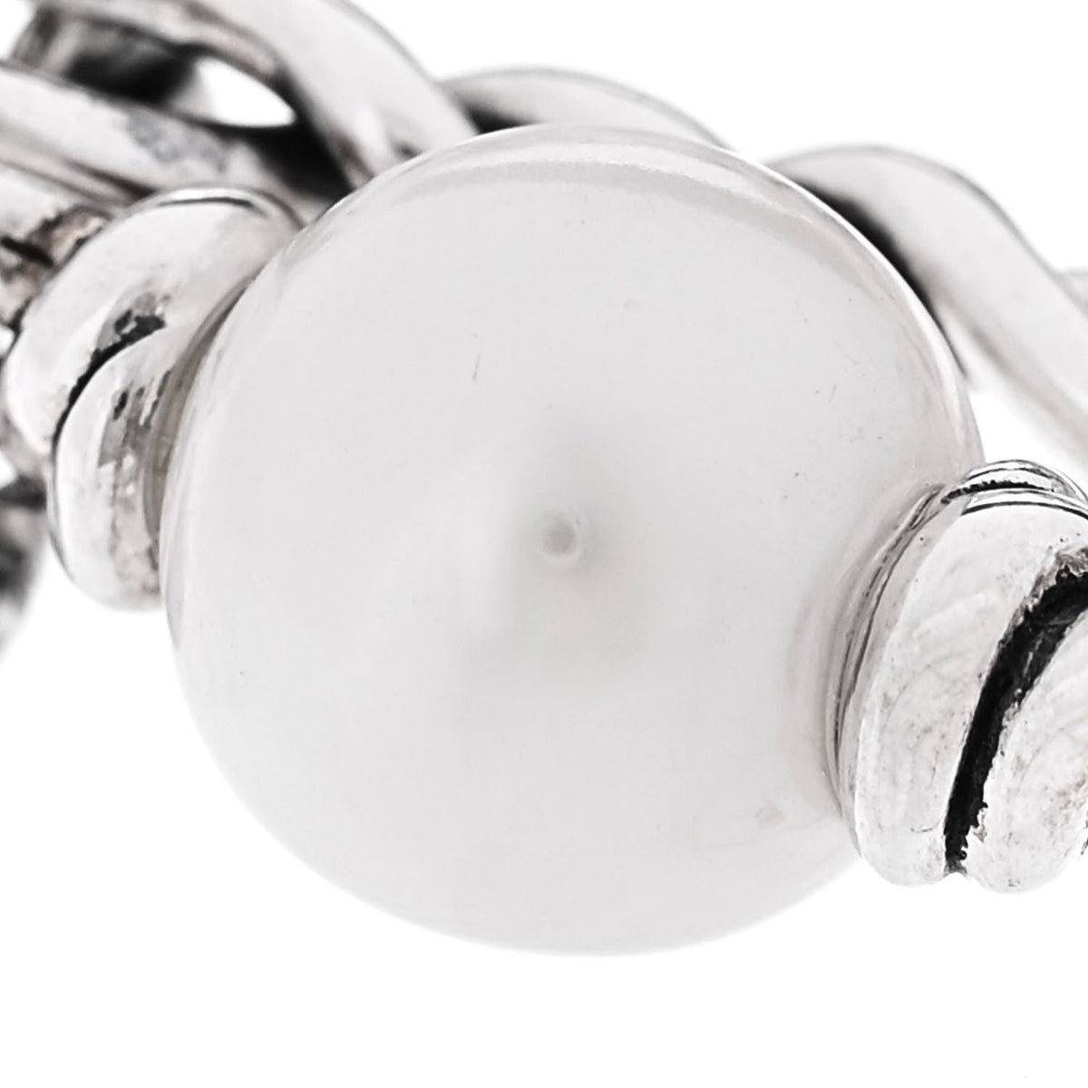 Sterling Silver Pearl Continuance Four-Row Chain Bracelet