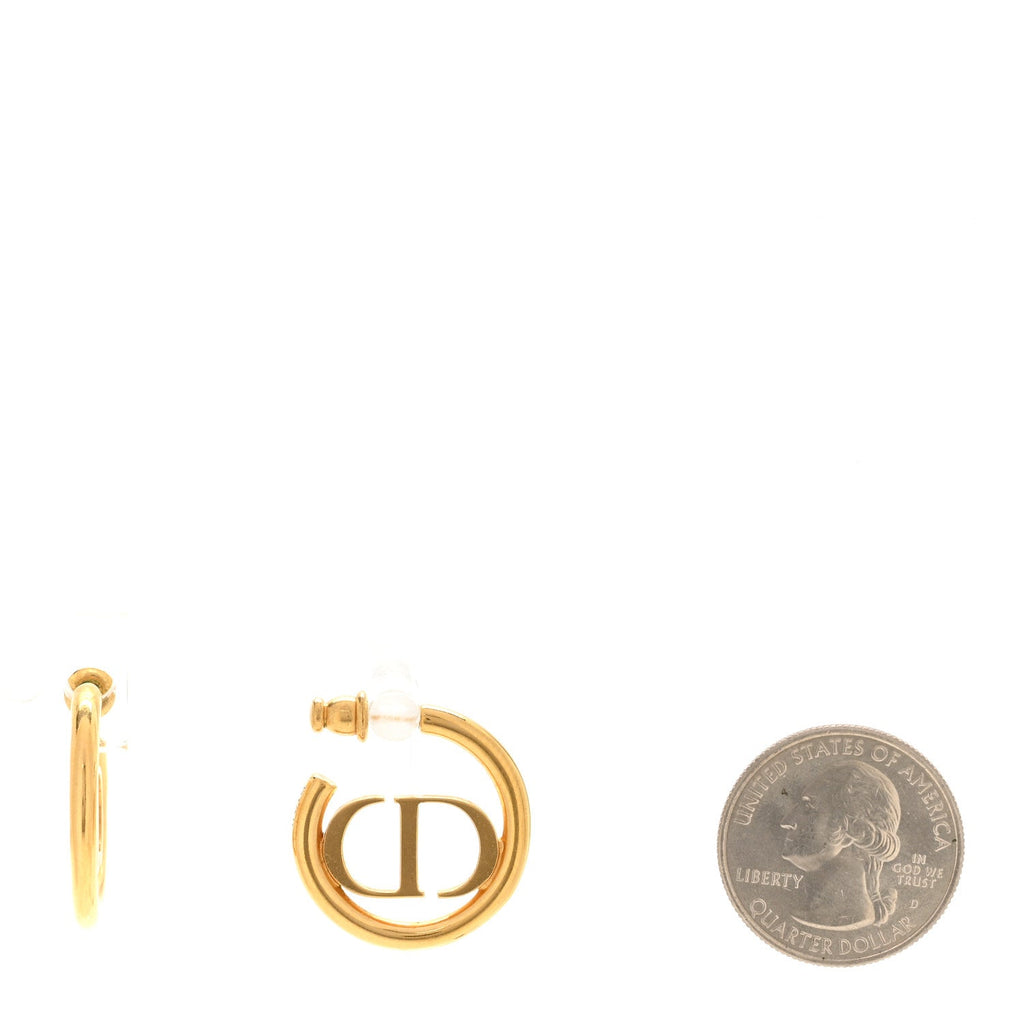 Metal 30 Montaigne Hoop Earrings Aged Gold