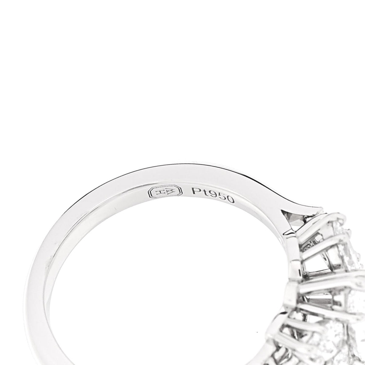 Platinum Diamond .57ct Pear Cluster Engagement Ring 47 4.25