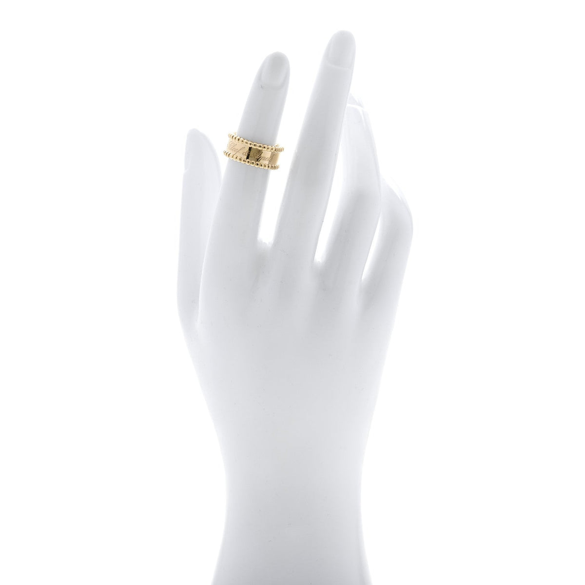 18K Yellow Gold Perlee Signature Ring 46 3.75