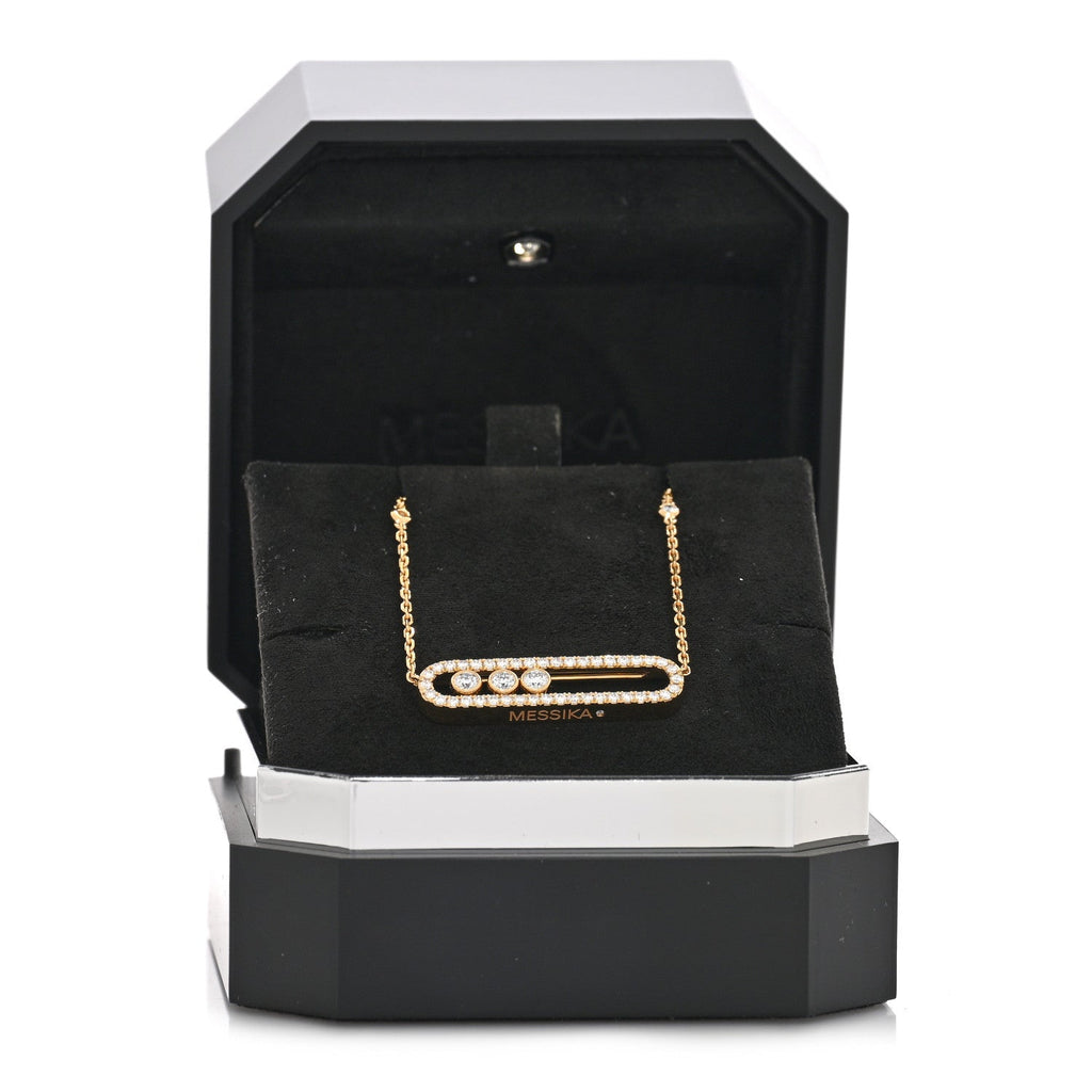 18K Yellow Gold Diamond Large Move Classic Pave Necklace