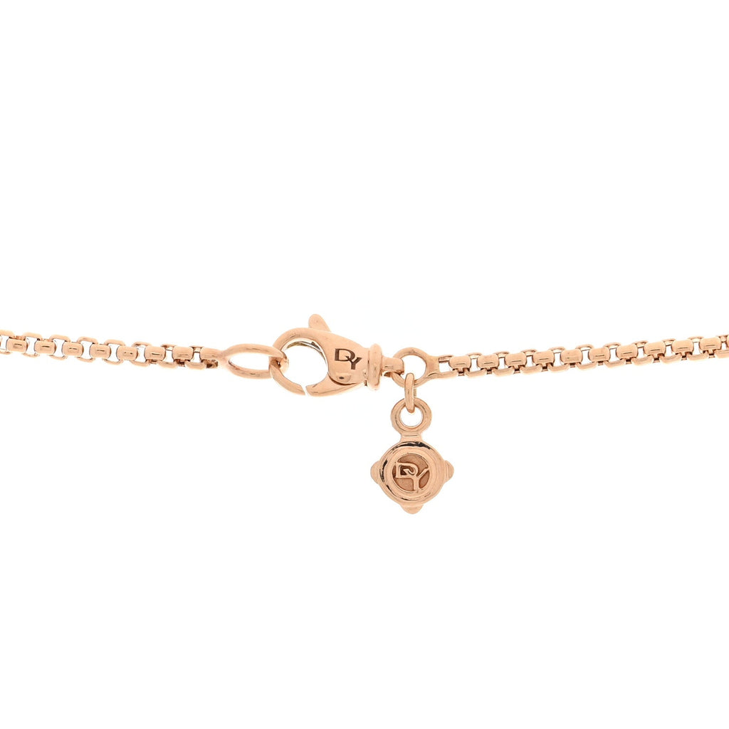 18K Rose Gold Diamond Morganite 14mm Chatelaine Pave Bezel Pendant Necklace