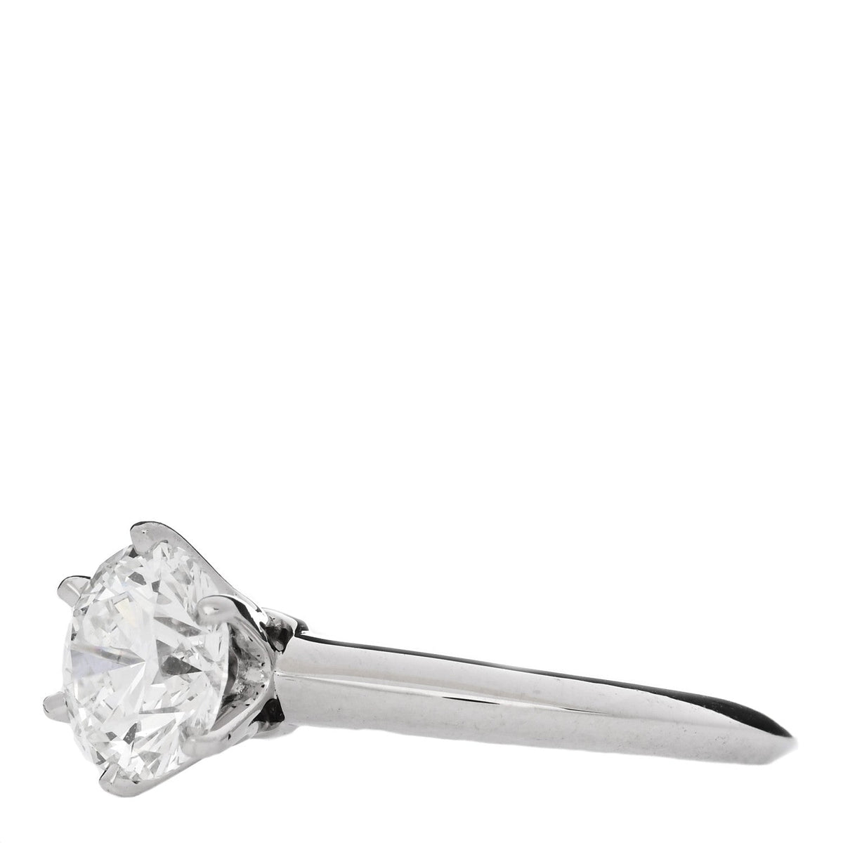 Platinum Diamond 1.62ct Solitaire Engagement Ring 54 7