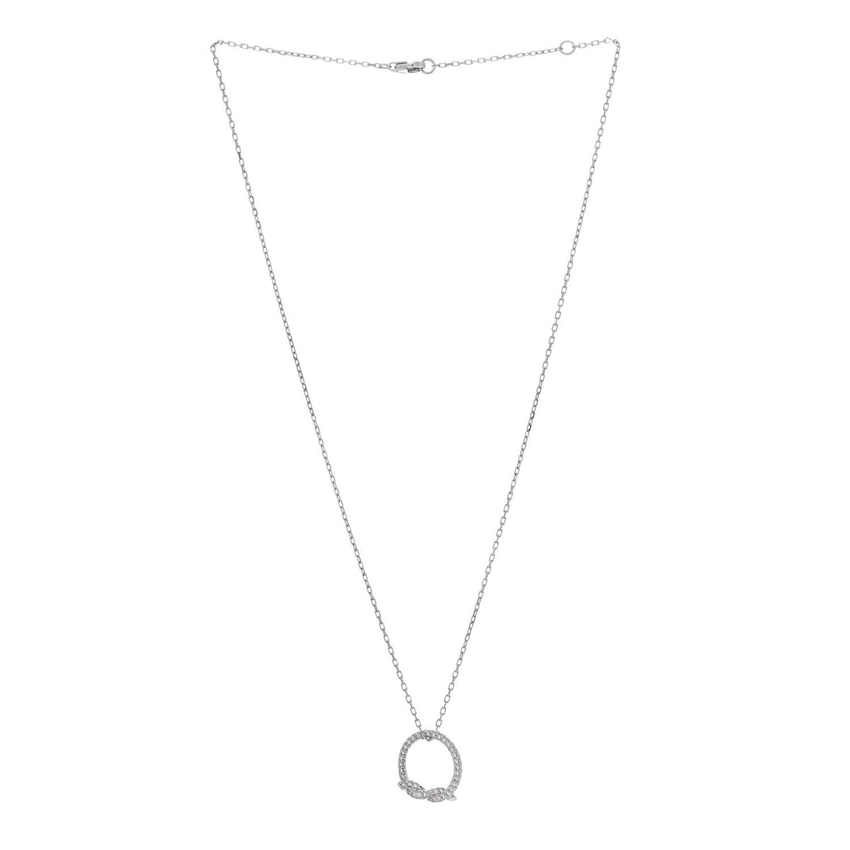 18K White Gold Diamond Entrelaces Necklace