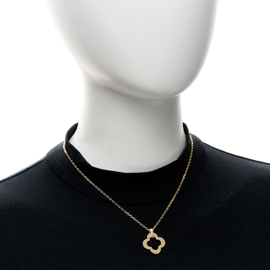 18K Yellow Gold Byzantine Alhambra Pendant Necklace