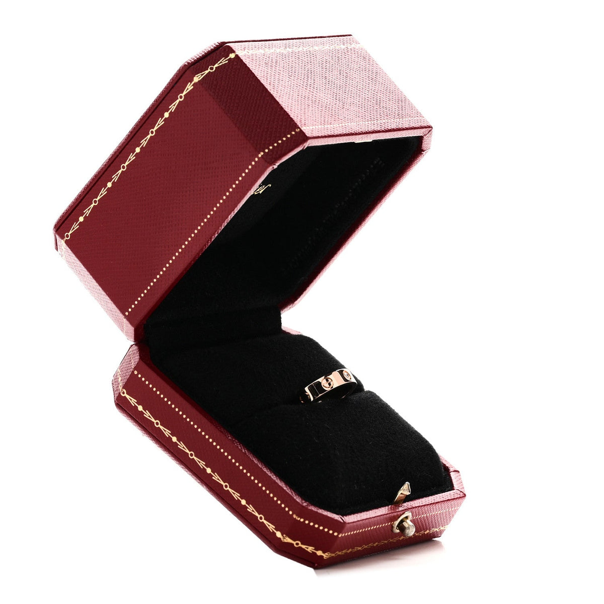 18K Pink Gold Diamond 4mm LOVE Wedding Band Ring 47 4