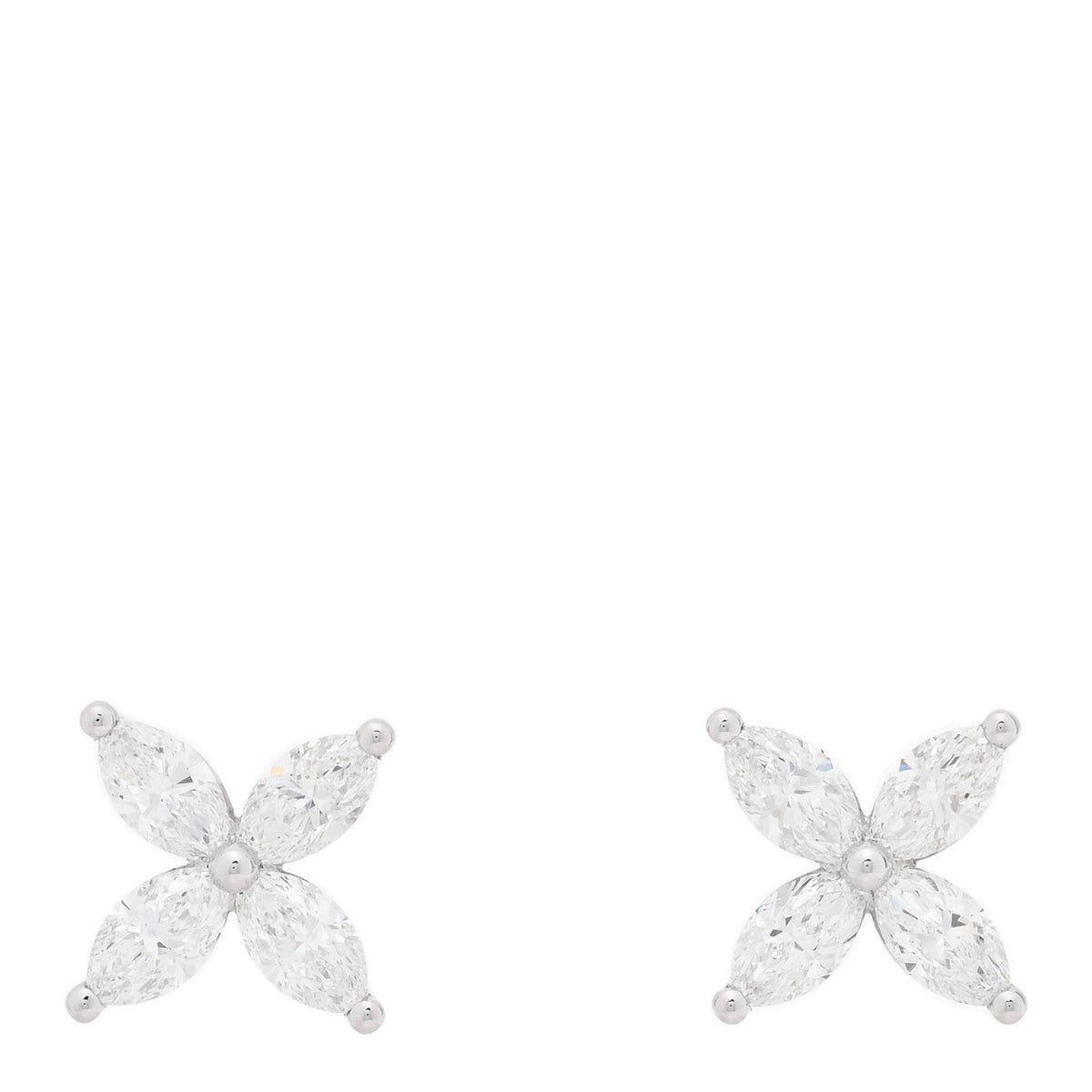 Platinum Diamond Large Victoria Earrings