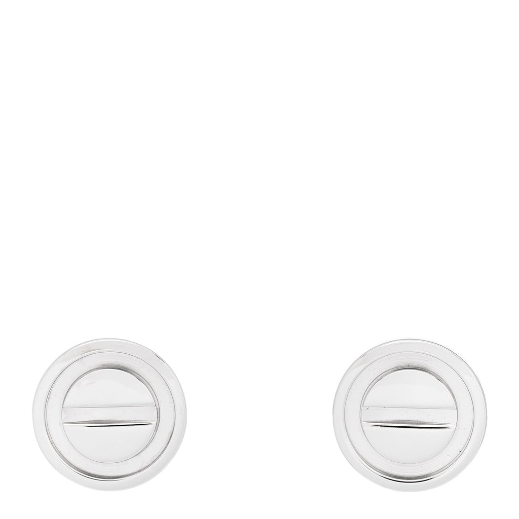 18K White Gold LOVE Earrings
