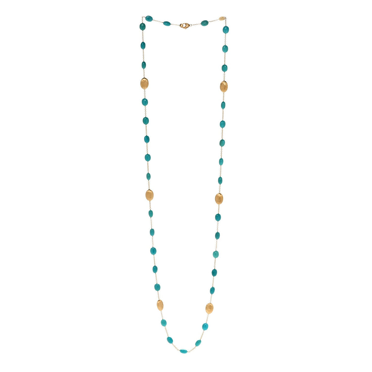 18K Yellow Gold Turquoise Siviglia Long Necklace