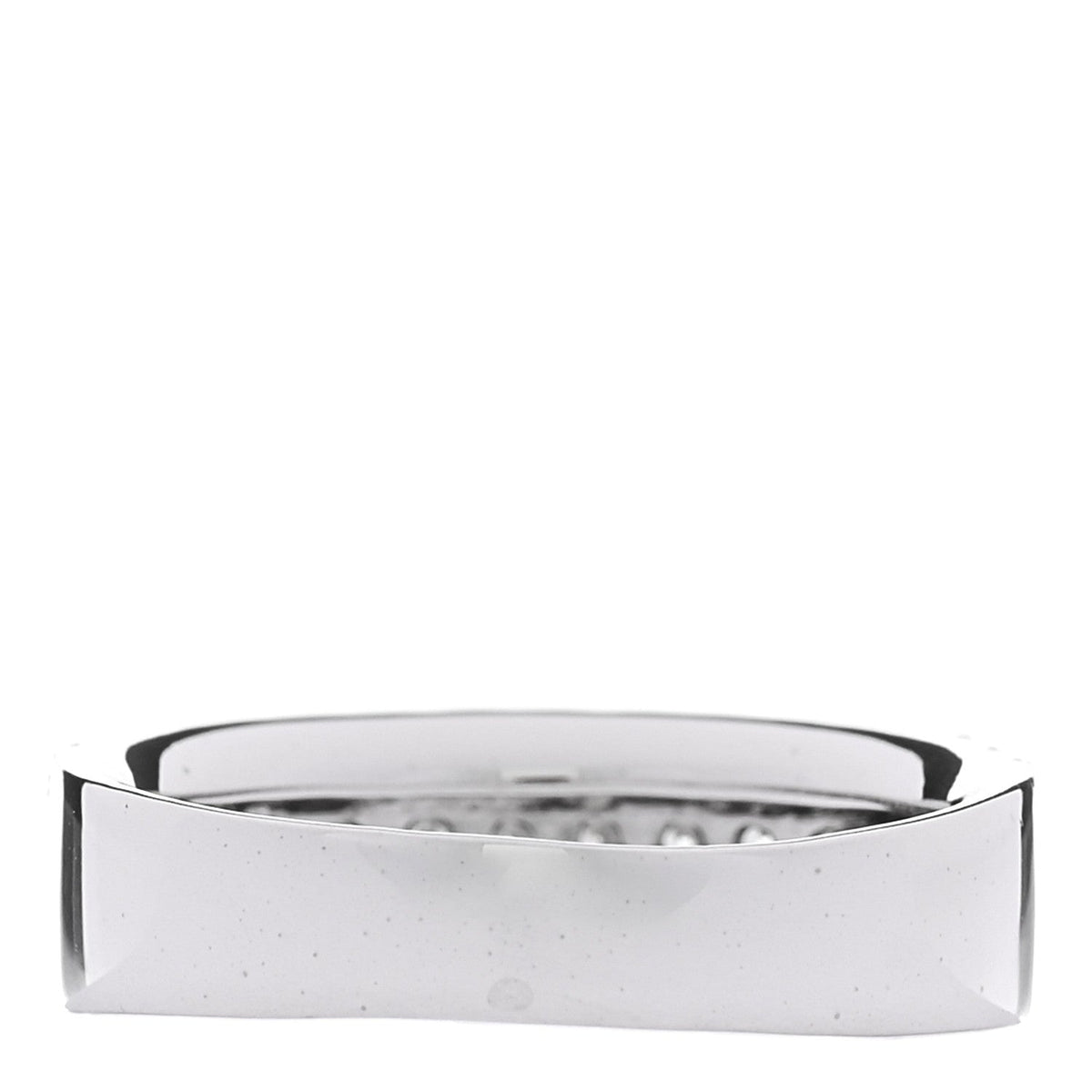 18K White Gold Diamond 1.00ctw Three Row Half Band Ring 54 7