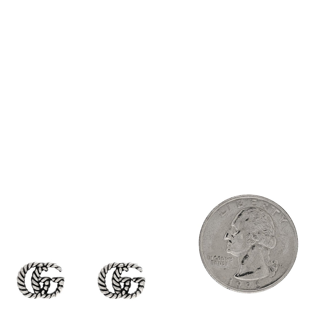 Sterling Silver Torchon Double G Earrings