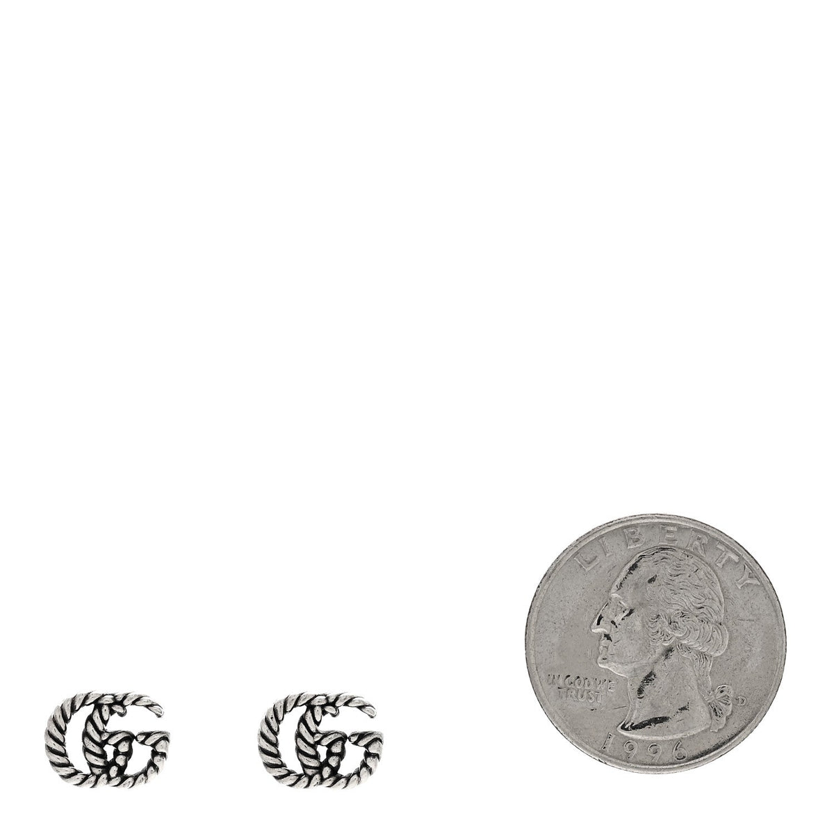Sterling Silver Torchon Double G Earrings