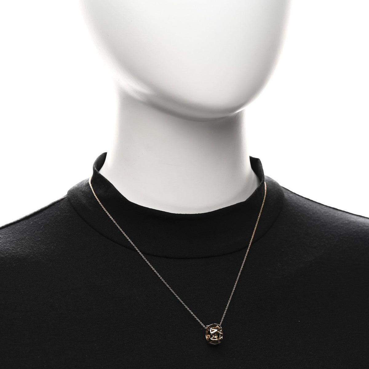 18K Rose Gold Interlocking Atlas Open Pendant Necklace