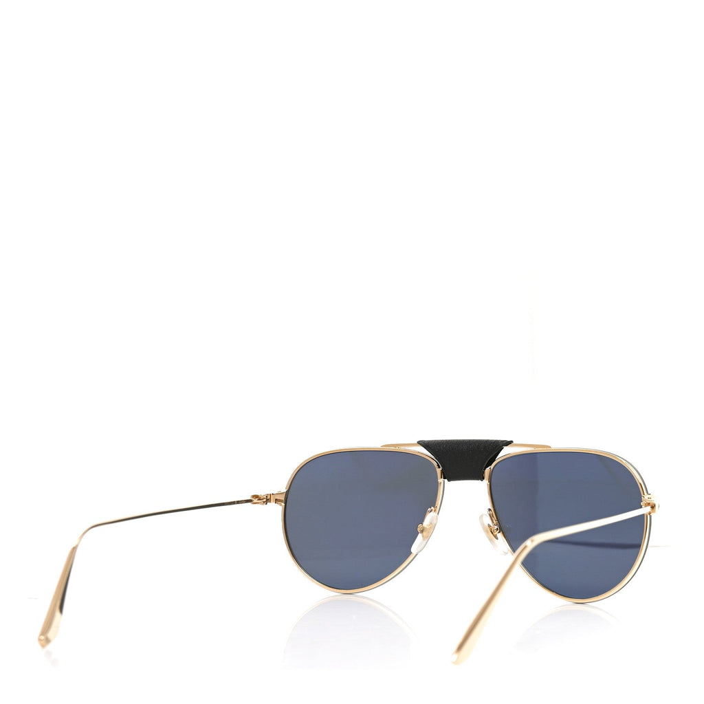 Santos De Cartier Aviator Sunglasses CT0166S Gold