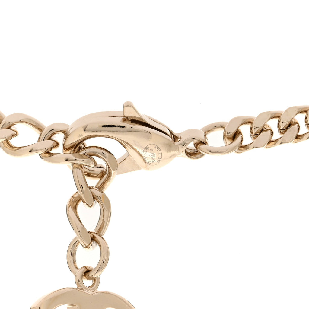 Crystal Chain Link CC Choker Gold Silver