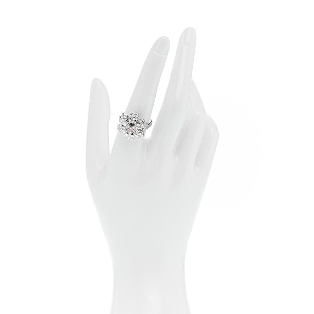 Platinum Pink Diamond 1.11ctw Flower Cocktail Ring 57 8