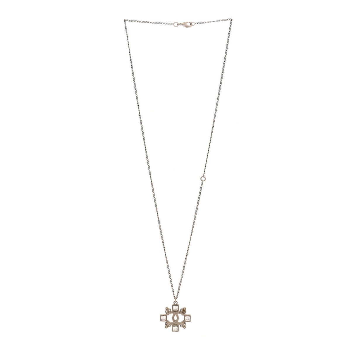 Crystal Strass Necklace Silver