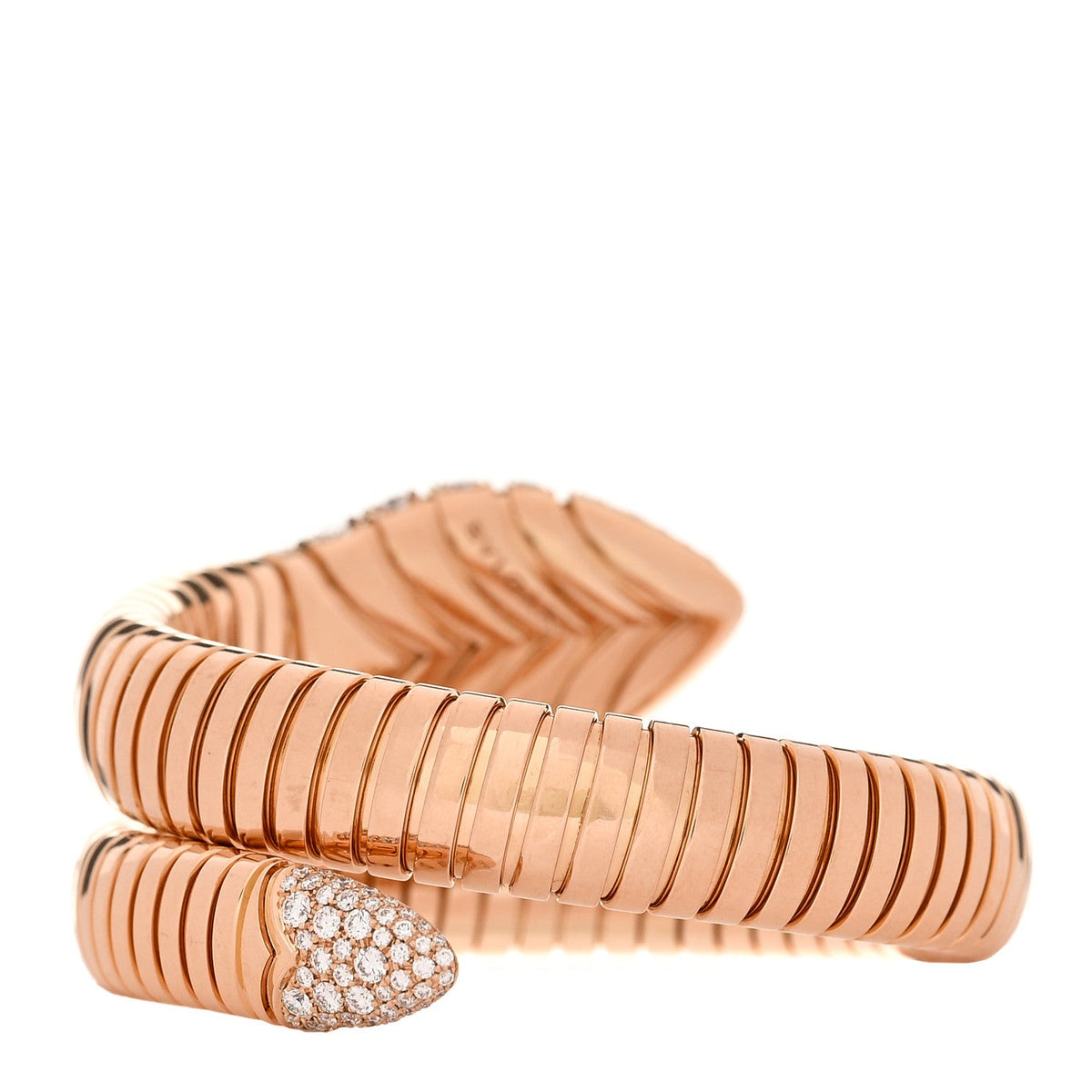 18K Rose Gold Diamond Serpenti Tubogas Bracelet
