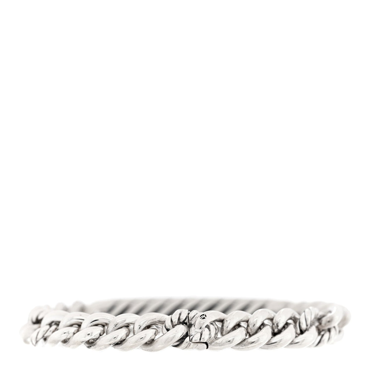 Sterling Silver Diamond Pave Single Belmont Curb Link ID Bracelet