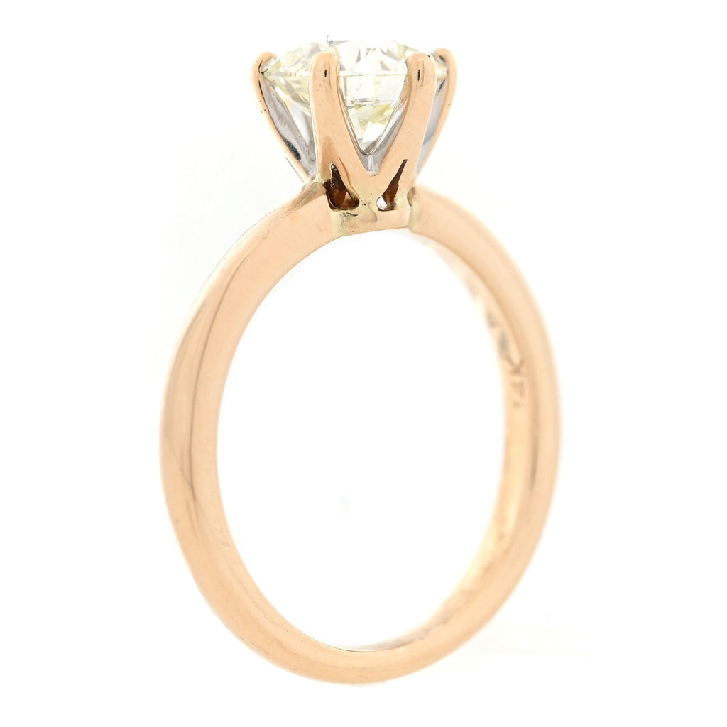 14K Yellow Gold Diamond 1.90ct Solitaire Engagement Ring 52 6