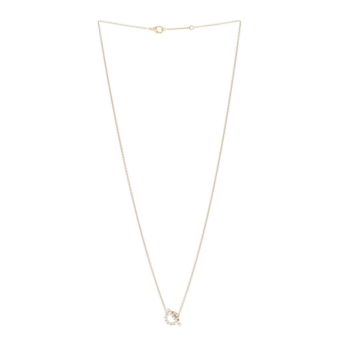 18K Rose Gold Diamond Finesse Pendant Necklace