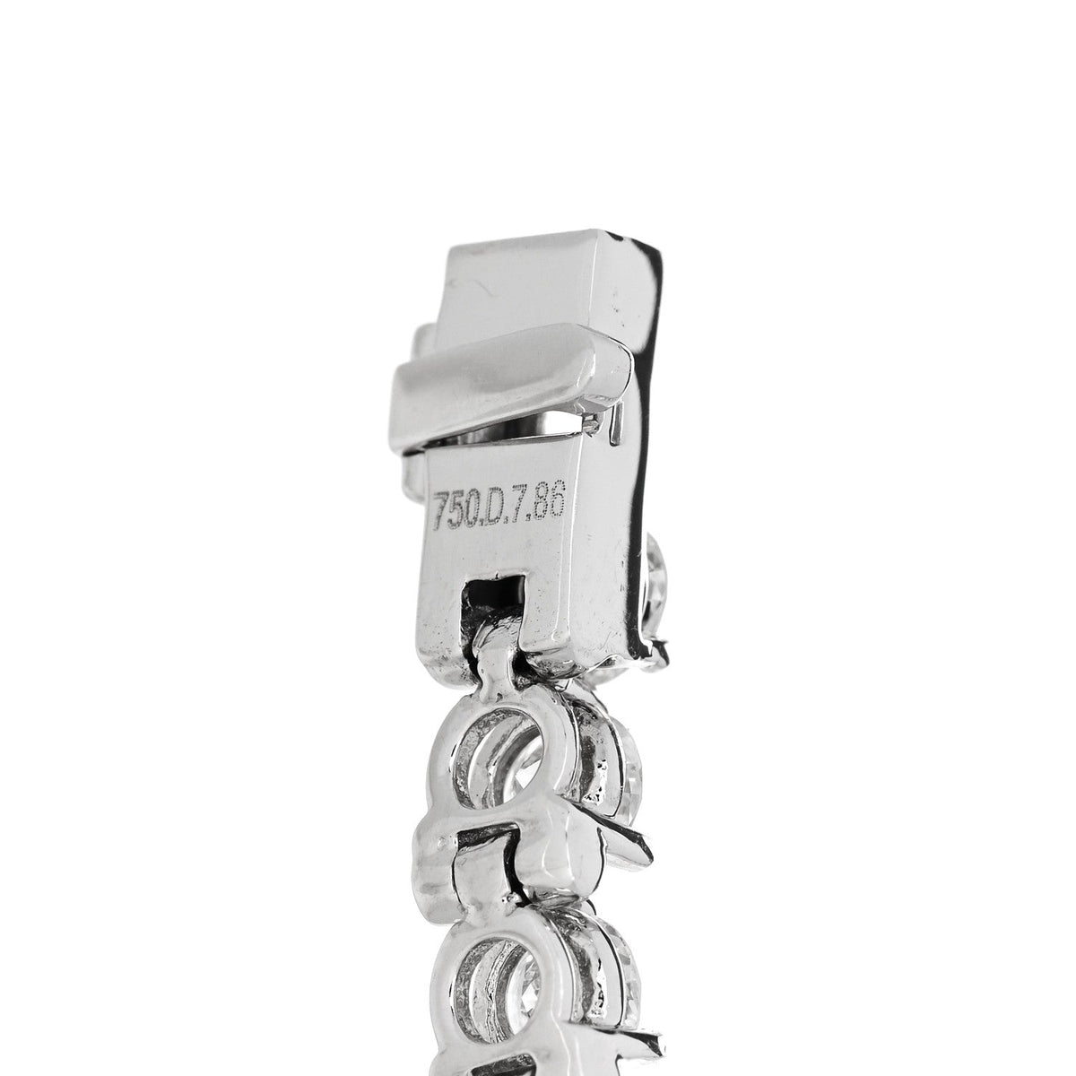 18K White Gold Diamond 7.86ctw Tennis Bracelet