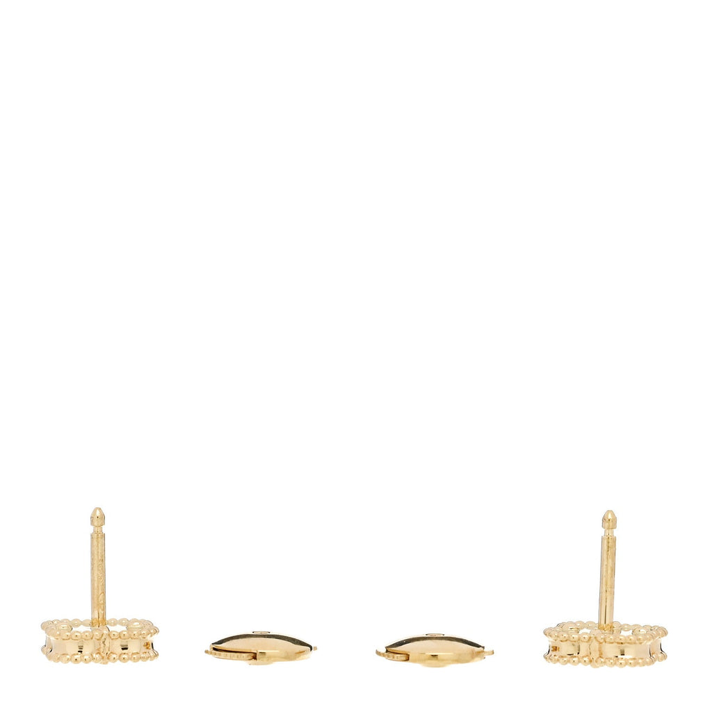 18K Yellow Gold Black Onyx Sweet Alhambra Earrings