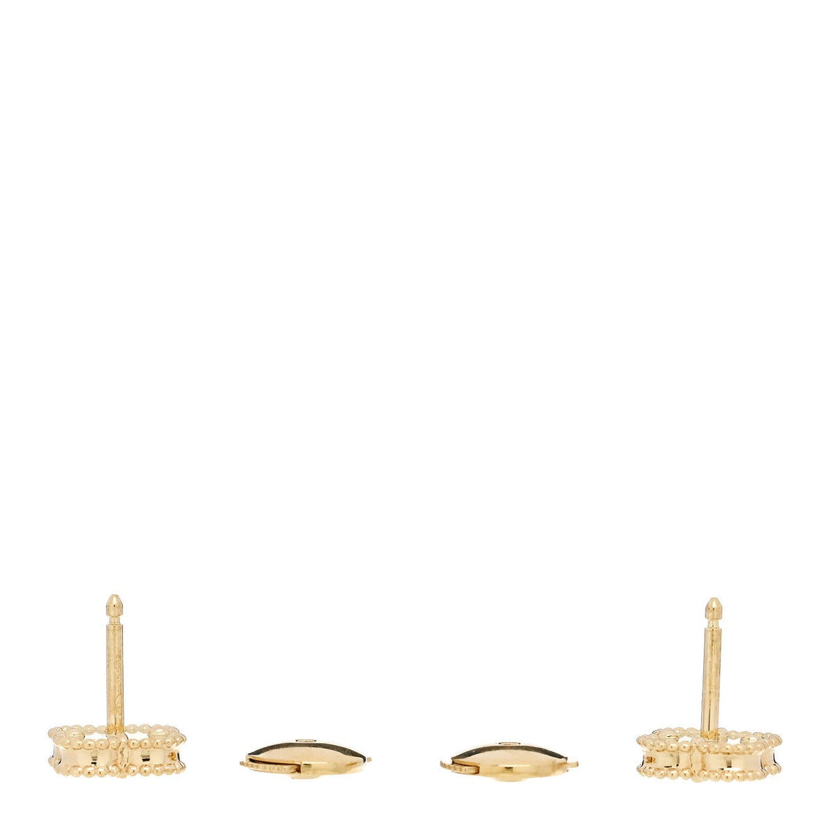18K Yellow Gold Black Onyx Sweet Alhambra Earrings