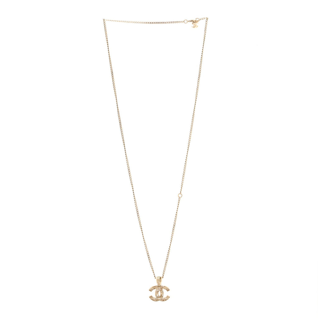 Tweed Effect CC Necklace Gold
