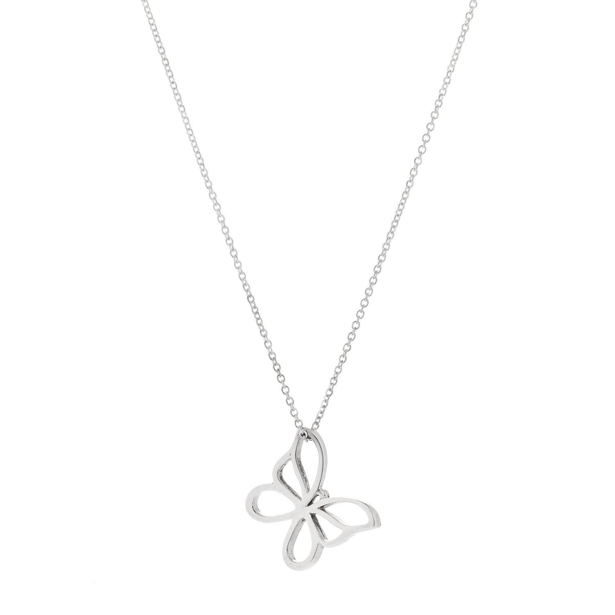 Sterling Silver Butterfly Pendant Necklace