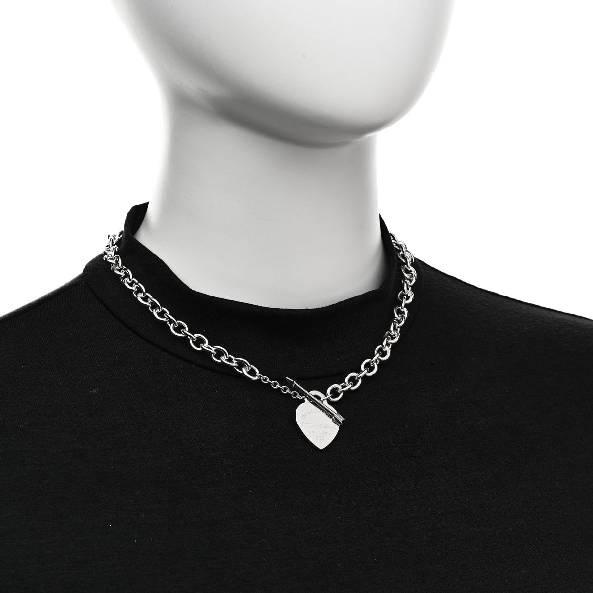 Sterling Silver Return to Tiffany Love Struck Heart Tag Necklace