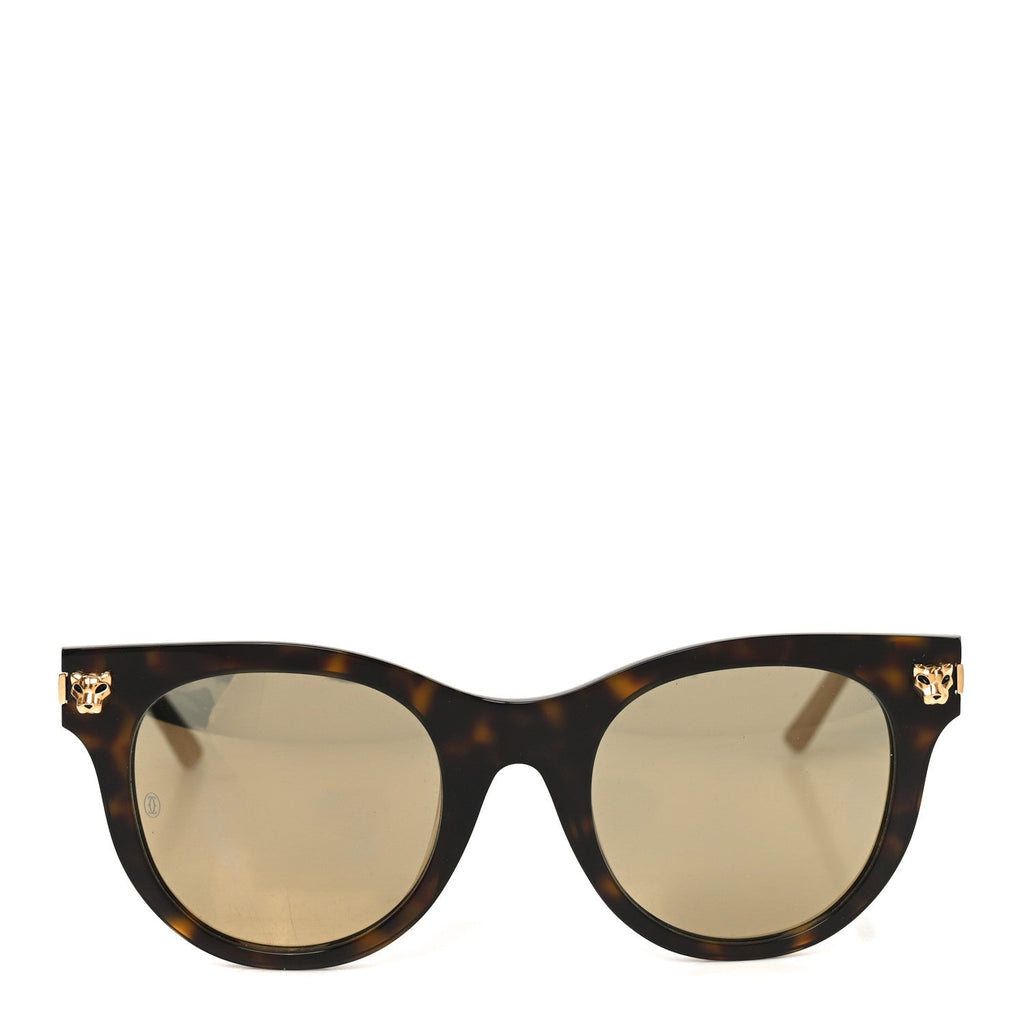 Acetate Panthere Cartier Sunglasses CT0024S Gold Dark Havana