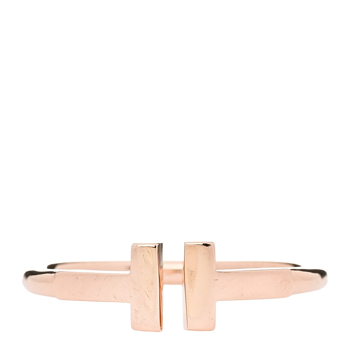 18K Rose Gold T Wire Ring 50 5.5