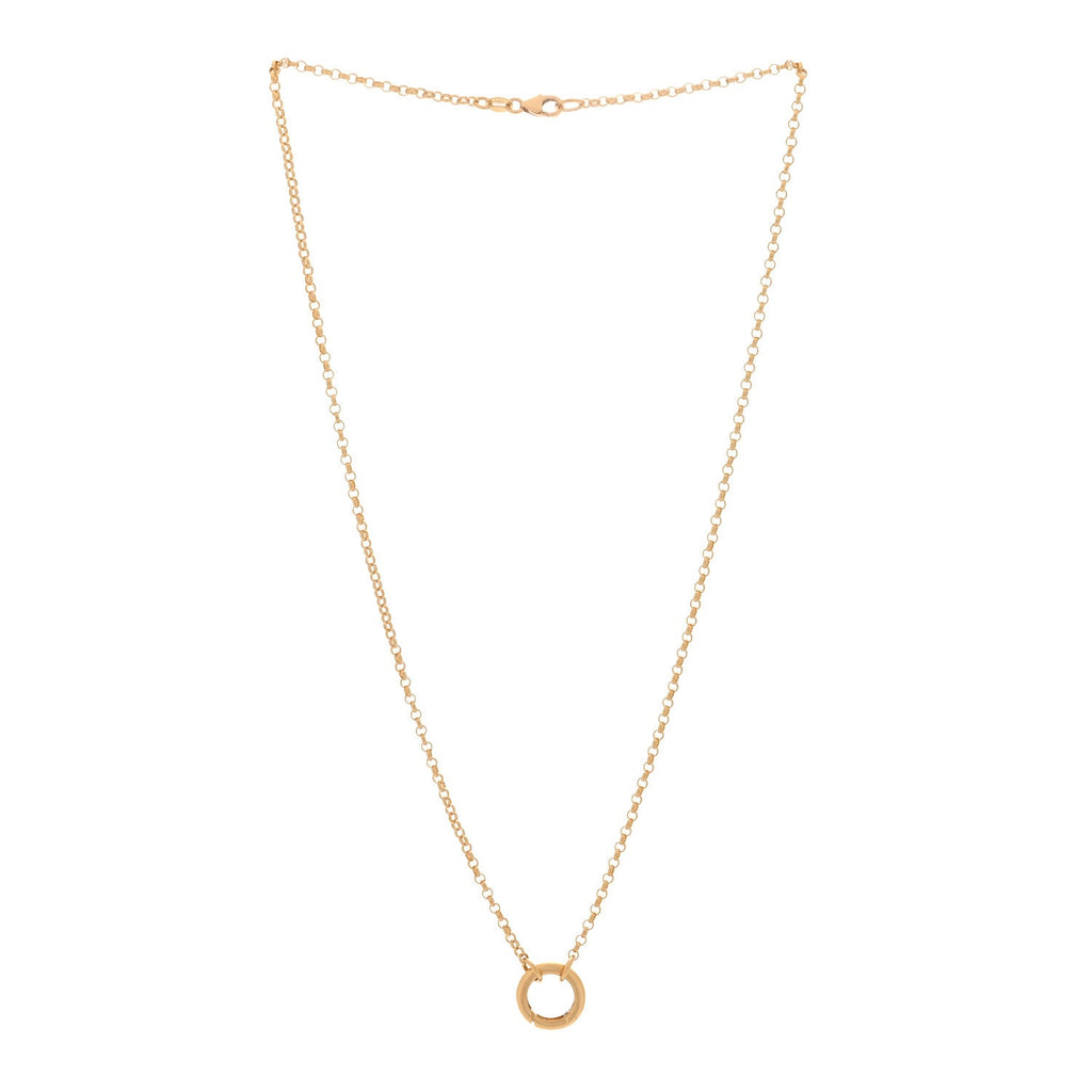 18K Yellow Gold Small Belcher Chain Chubby Annex Link Necklace