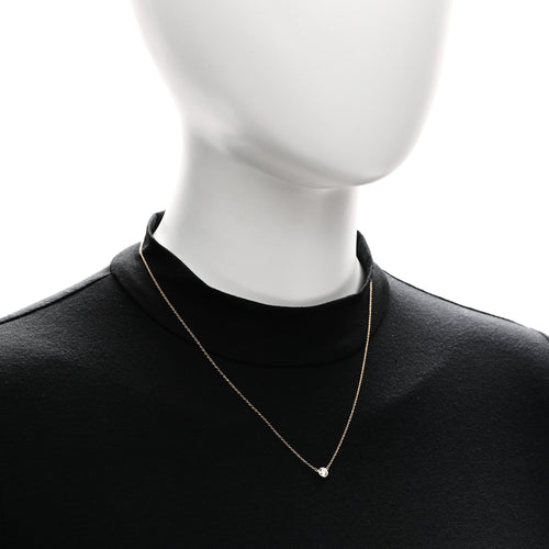 18K Rose Gold Diamond .25ct Elsa Peretti Diamonds by the Yard Pendant Necklace