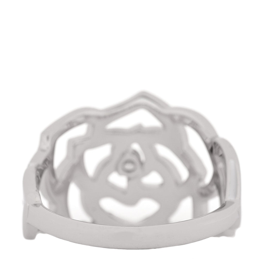 18K White Gold Diamond .55ct Rose Ring 51 5.75