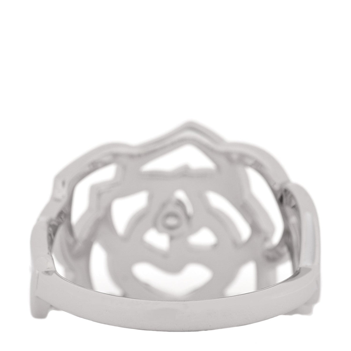 18K White Gold Diamond .55ct Rose Ring 51 5.75