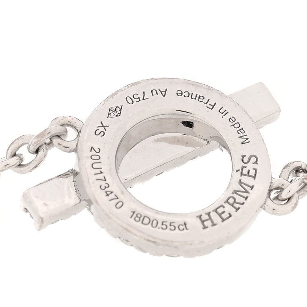 18K White Gold Diamond Finesse Bracelet XS