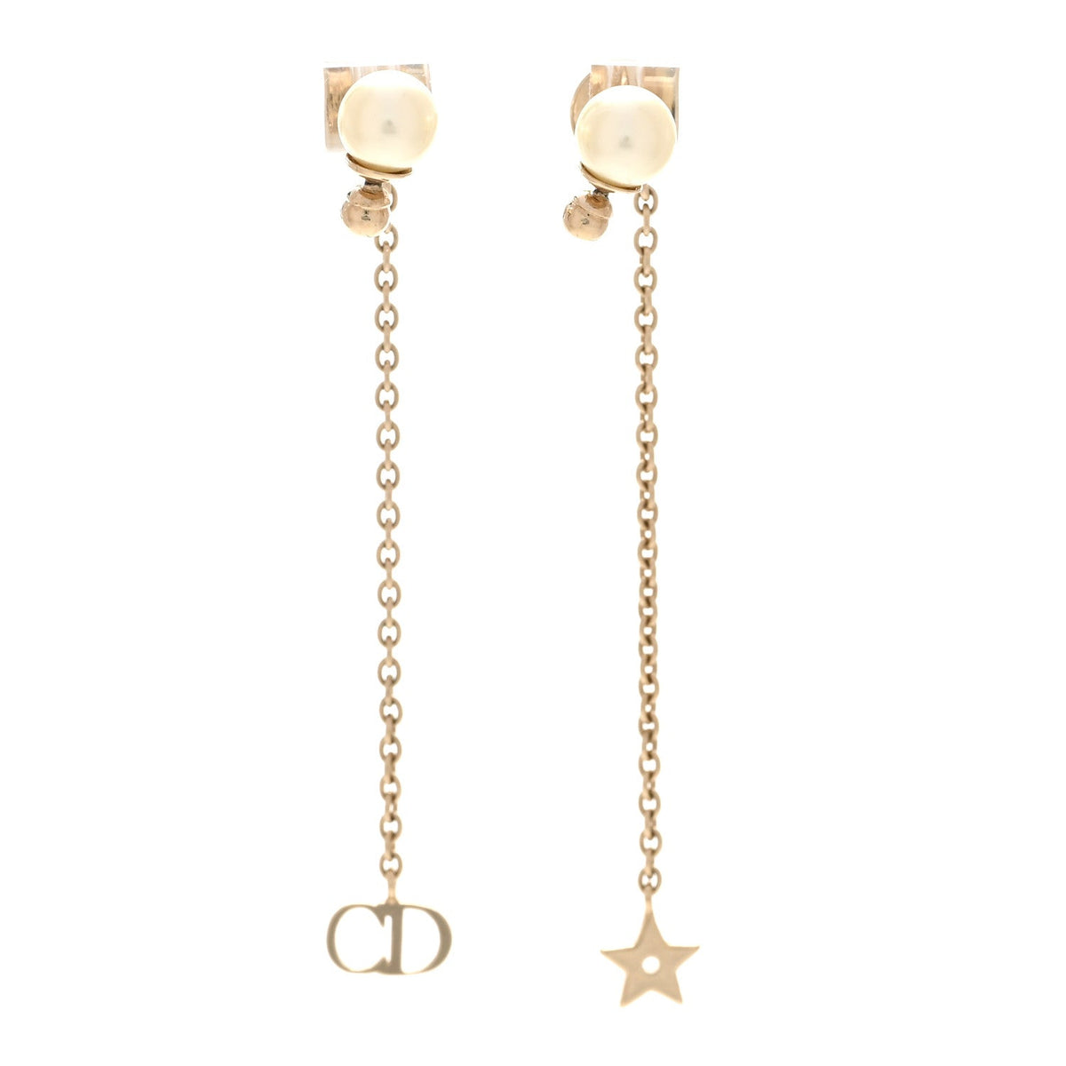 Pearl La Petite Tribale Dangle Chain Earrings Gold