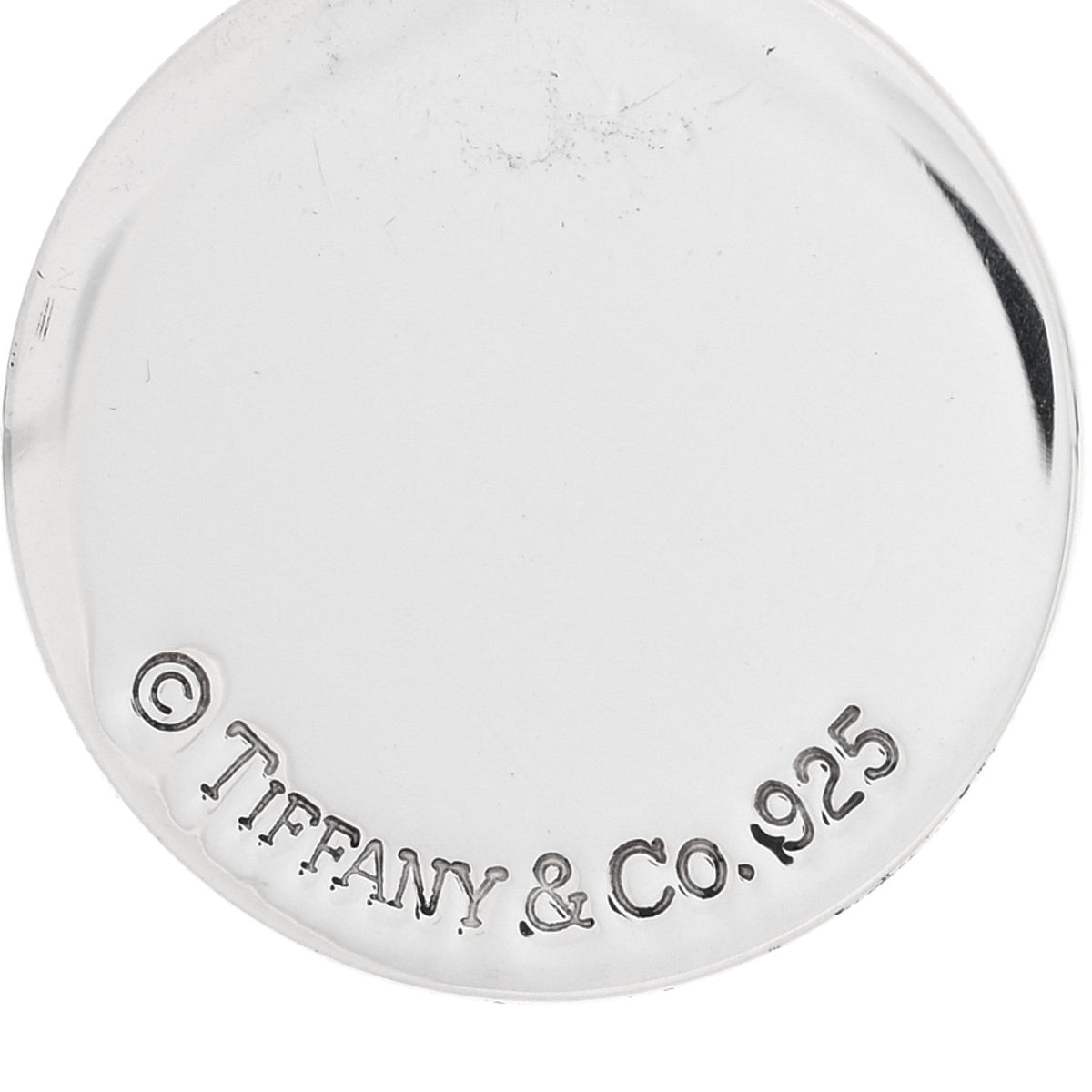 Sterling Silver Return To Tiffany Round Tag Drop Earrings